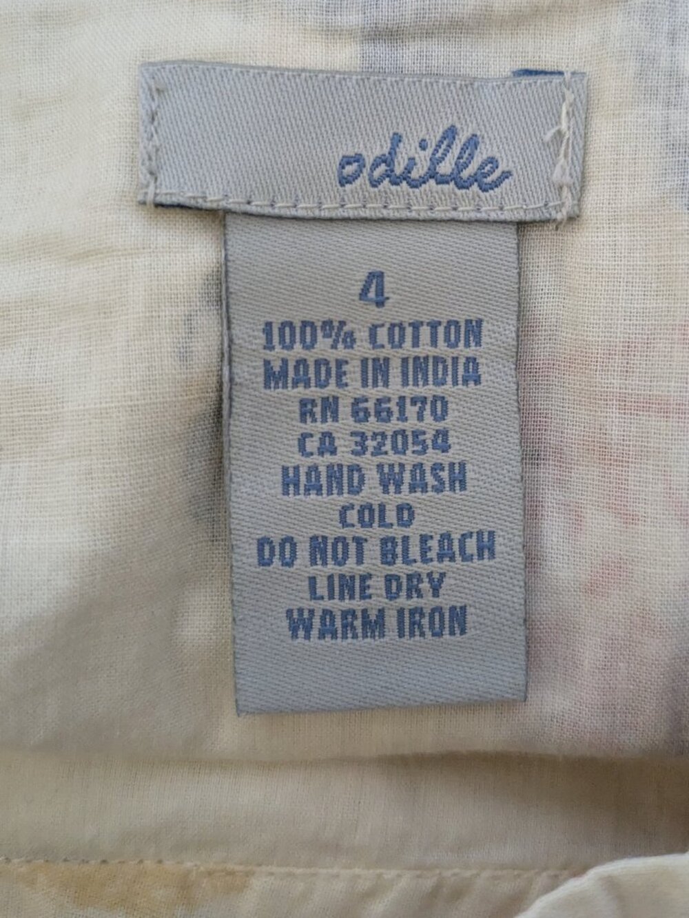 Odille seashell wrap 100% cotton skirt size 4 - Picture 3 of 3